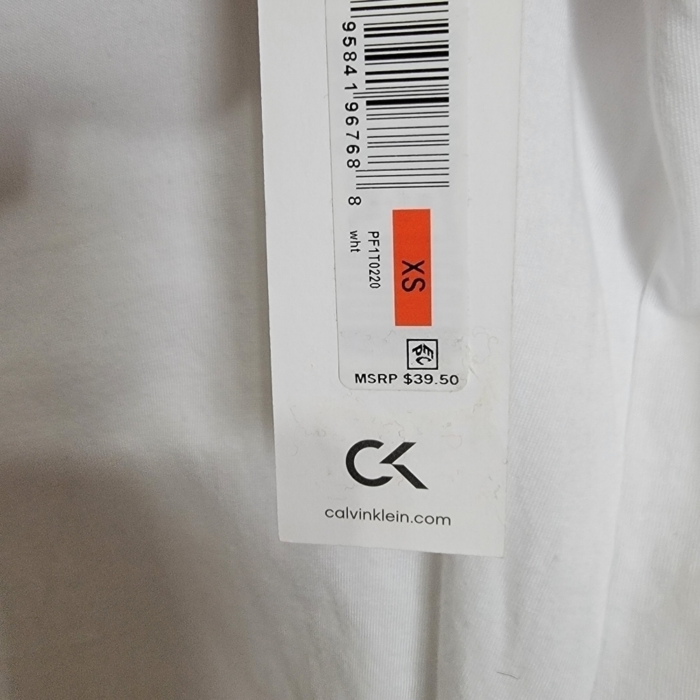 Calvin Klein Rainbow White Logo Crew Neck Muscle Tee Tank Top XS - Picture 5 of 6
